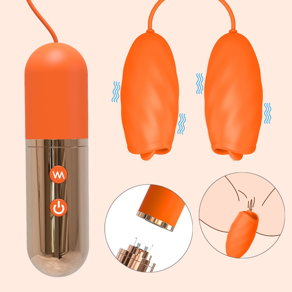 LickTwins USB Rechargeable Double Silicone Vibrator