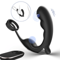 Vibrating Prostate Massager with Dual Cock Rings