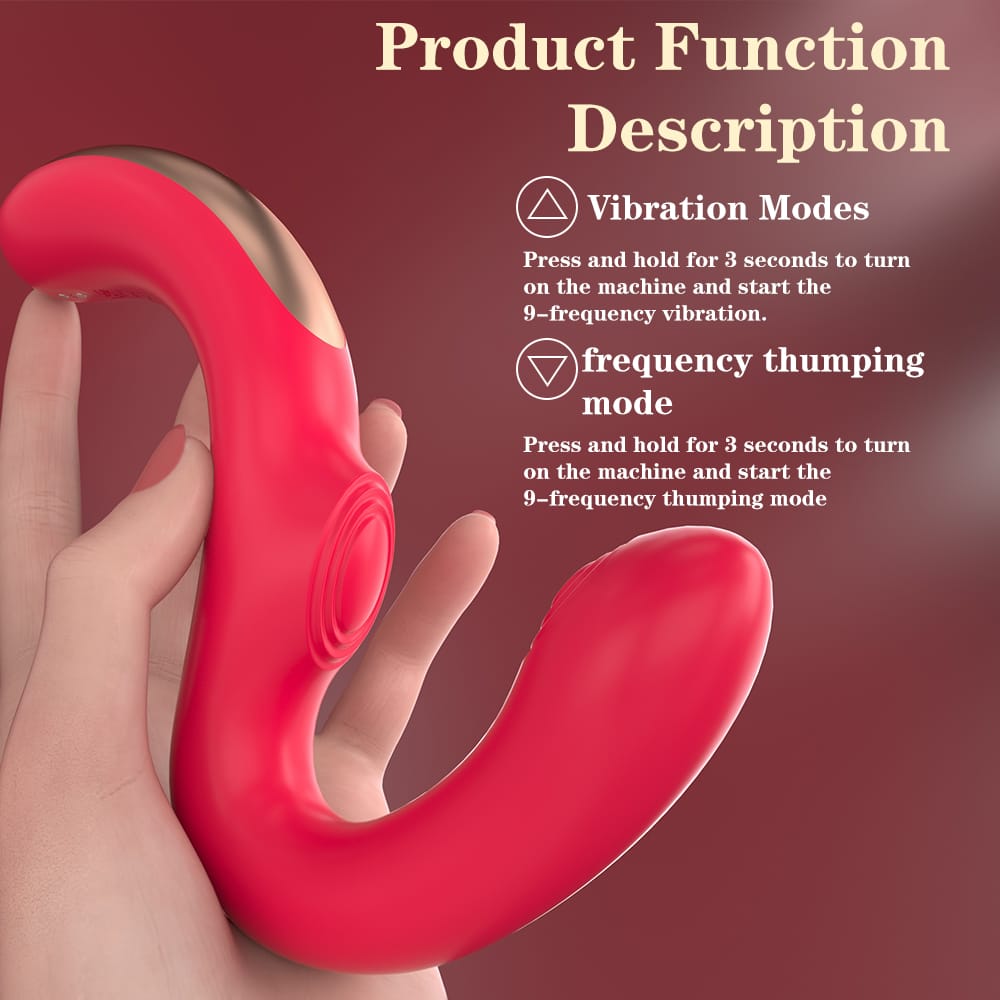 S shaped design Flapping&Vibrating Vibrator Famale Sex Toys