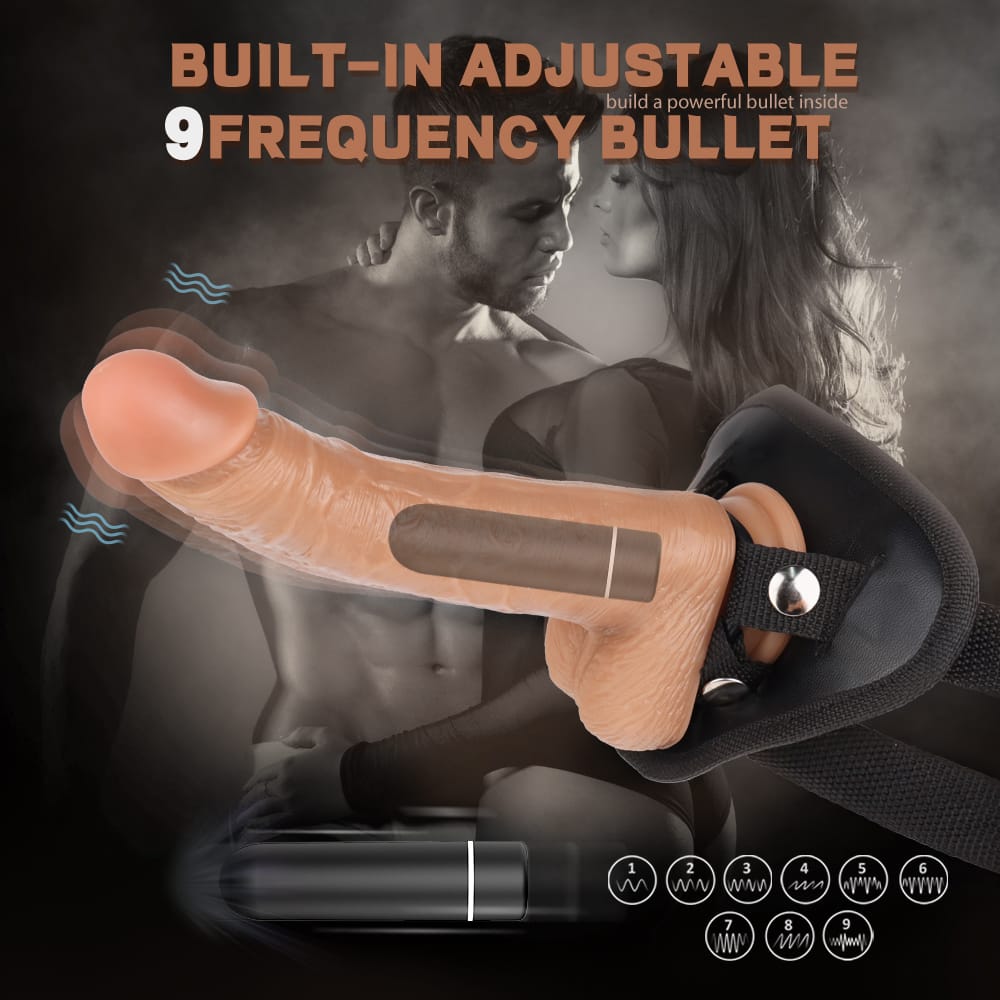 Realistic Strap-on Vibrating Dildo with Suction Cup base
