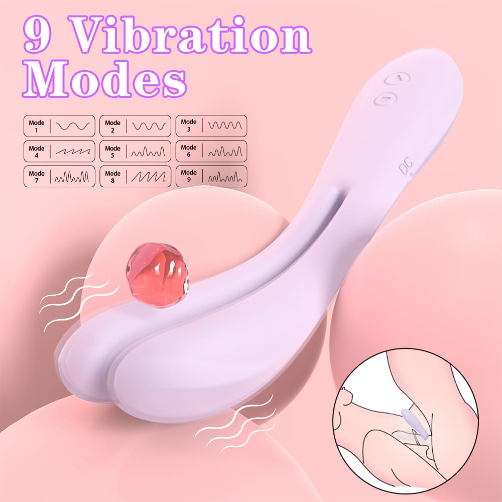 Foldable Couple Vibrator Dual Internal Stimulation