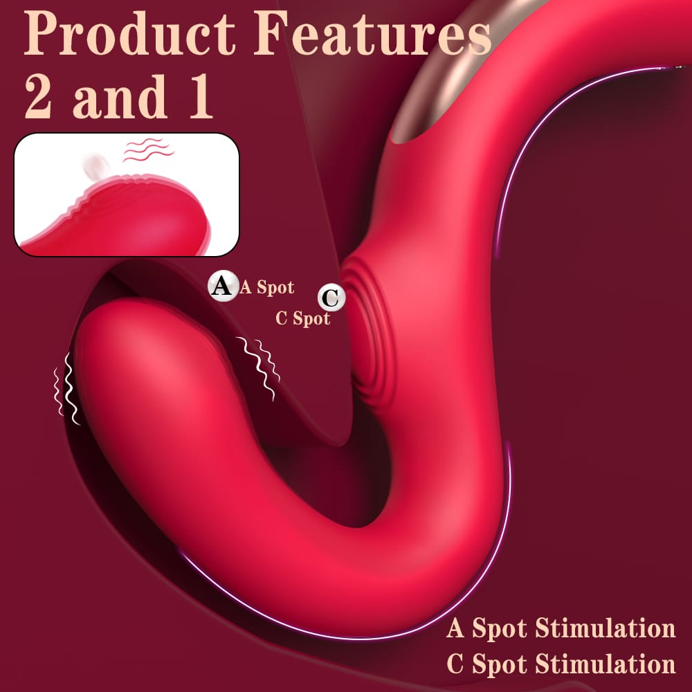 S shaped design Flapping&Vibrating Vibrator Famale Sex Toys