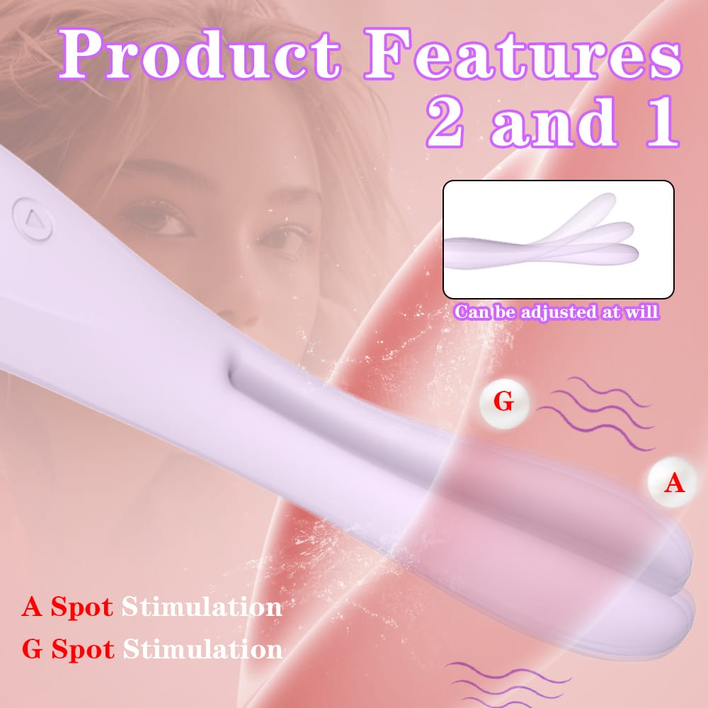 Foldable Couple Vibrator Dual Internal Stimulation